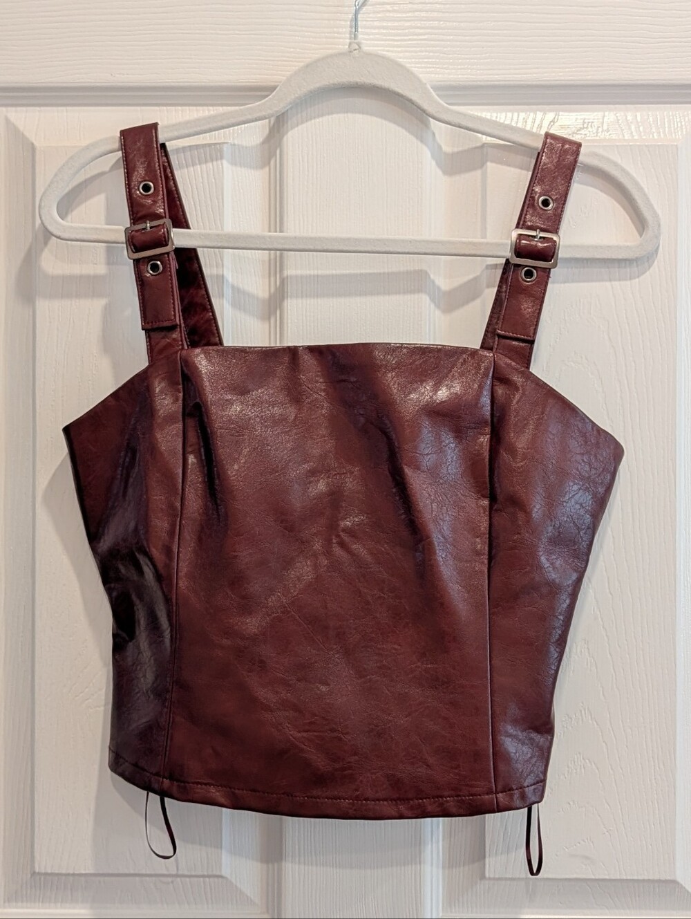 Faux Leather Crop Top